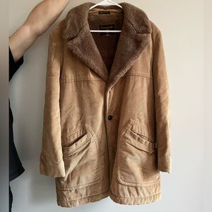 Vintage Corduroy Fur Coat